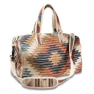 Boho Travel Bag - Ethnic Navajo Design - Handwoven from Fully Fine Cotton
